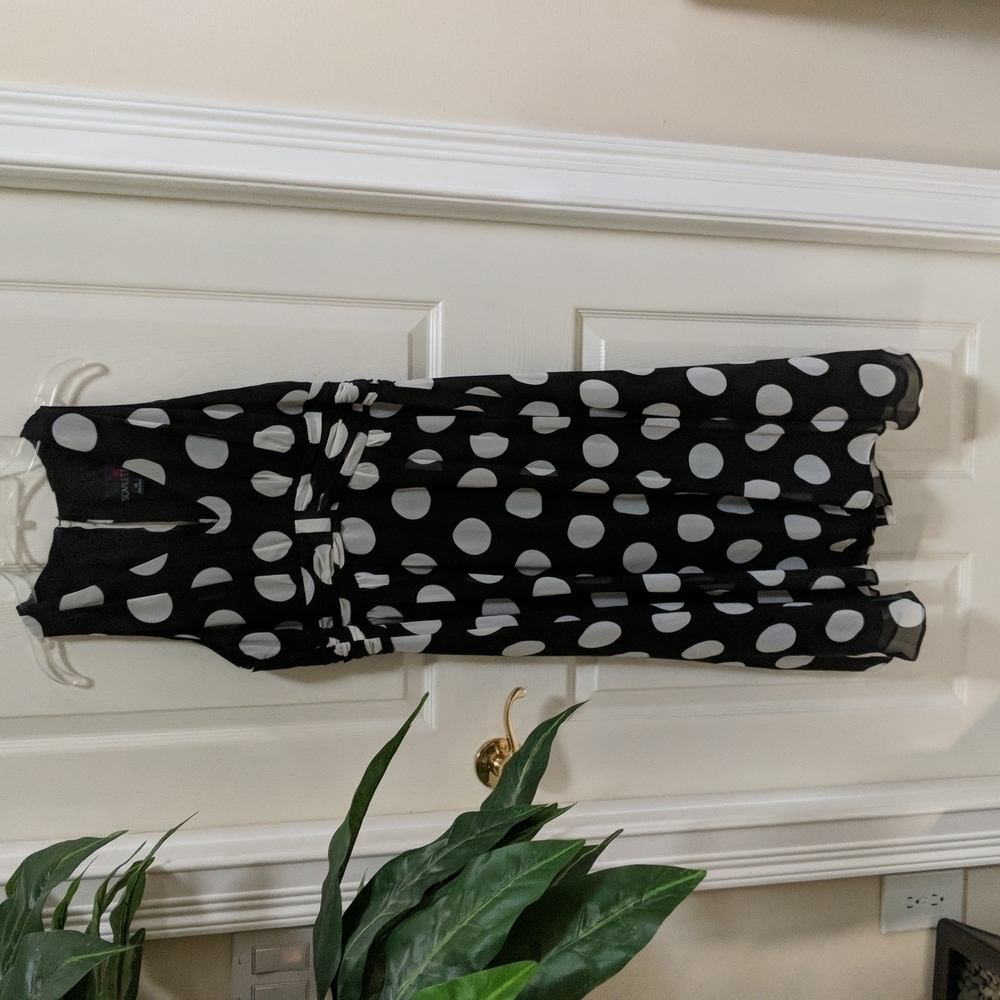 Scarlett Women's Sleeveless Dress w/Polka Dots Size 14
